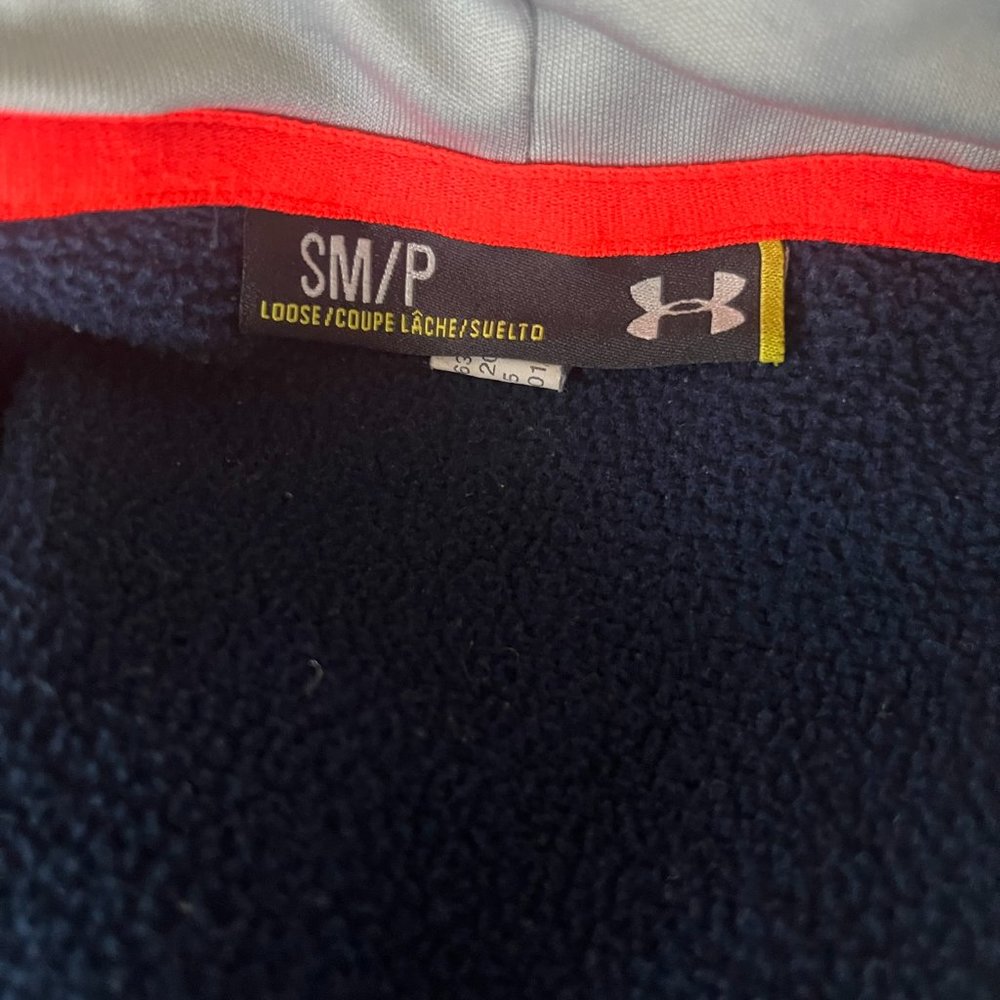 Under Armour Men's Storm Fleece Hoodie Navy Blue Jacket Sweatshirt Size S - Picture 9 of 9